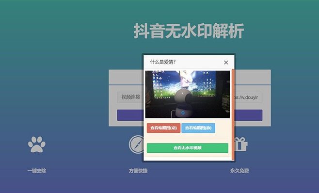 PHP抖音在线去水印抖音无水印视频解析源码-易站站长网