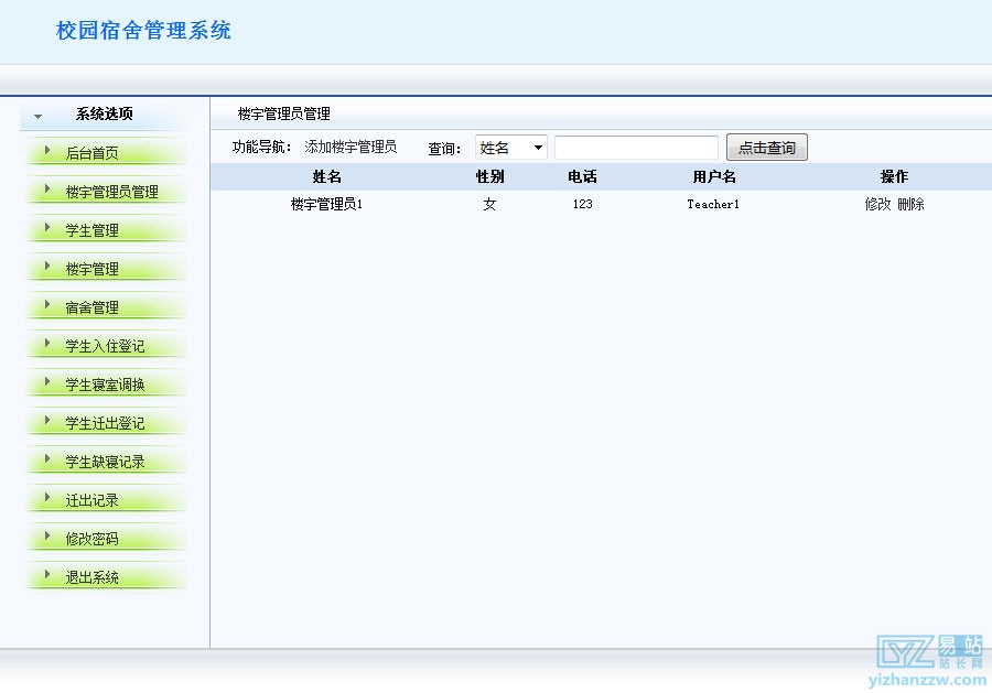 图片[2]-简单校园宿舍管理系统源码-易站站长网