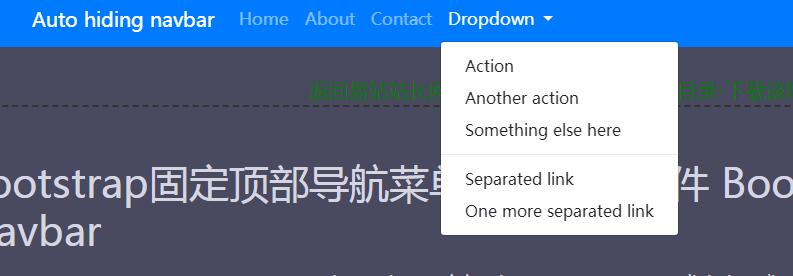 jQuery基于Bootstrap顶部浮动导航菜单源码代码-易站站长网