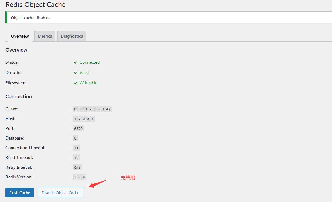 图片[1]-Redis Object Cache插件禁用以后不能启动解决办法-易站站长网