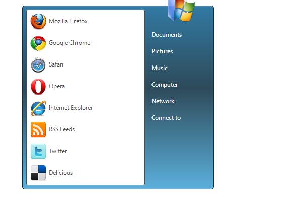 CSS3仿Windows7的开始菜单代码-易站站长网