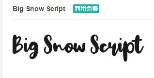 Big Snow Script英文字体免费下载-易站站长网