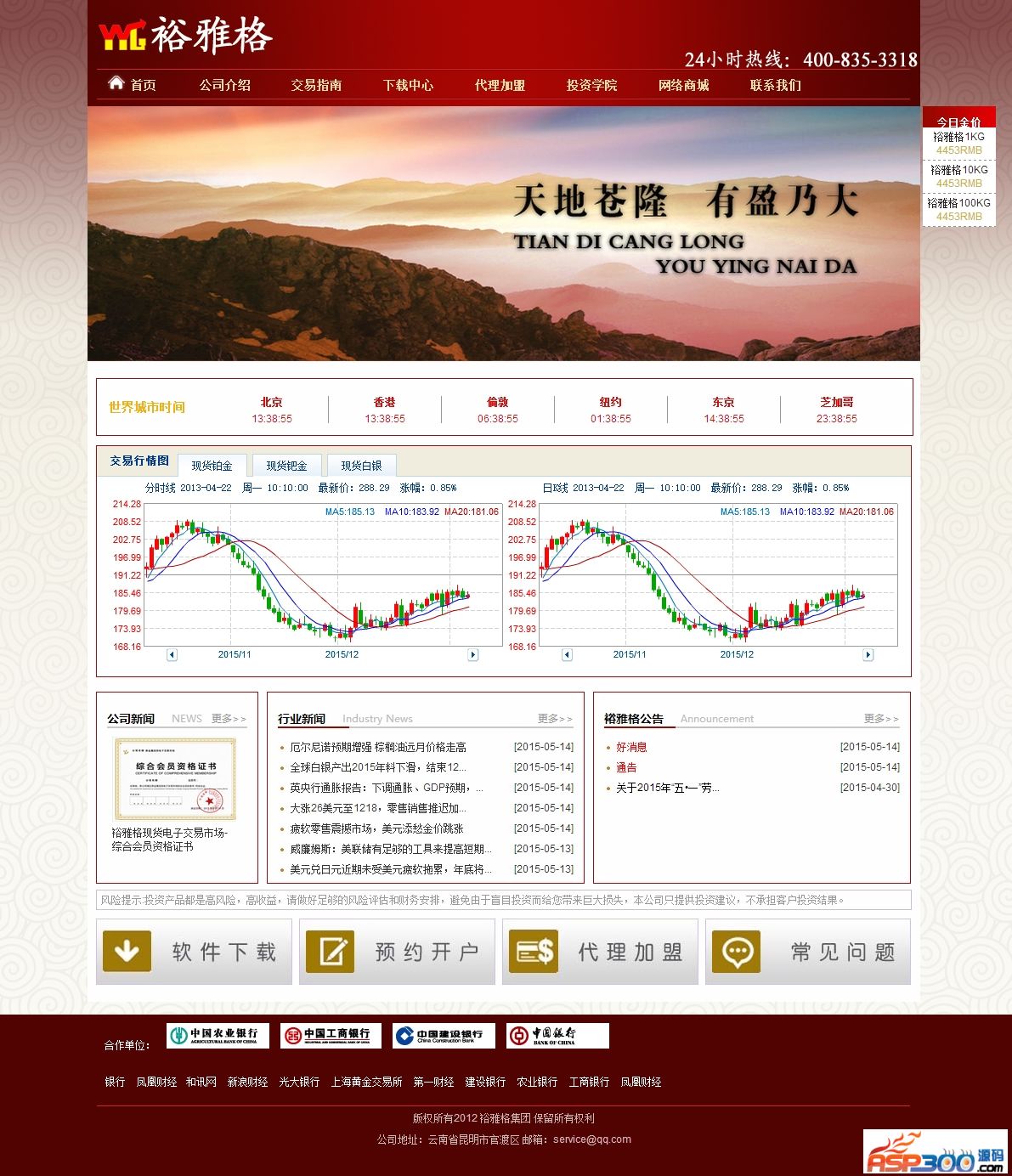 贵金属金融交易投资类企业网站源码-织梦dedecms模板-易站站长网