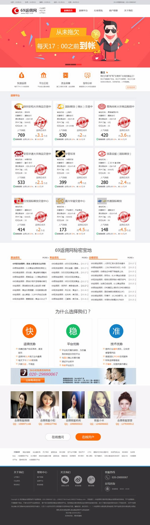 金融行业返佣网网站源码-全自动采集更新-织梦dedecms-易站站长网