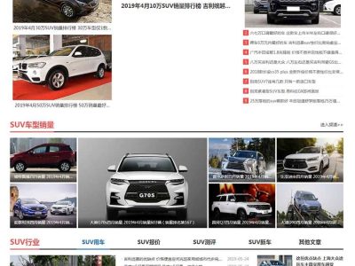 仿SUV排行榜网源码-汽车销量排行网帝国CMS模板源码-易站站长网