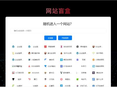 随机打开网址盲盒导航网站源码-易站站长网