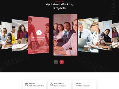创意个人简历作品展示网站html5模板源码-易站站长网
