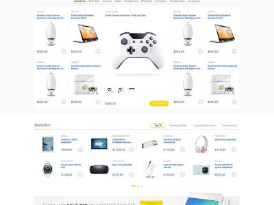 简洁明亮的综合型电子商城模板源码-易站站长网