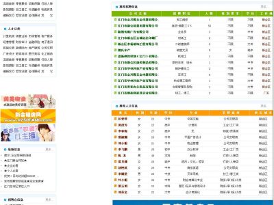 蓝色风格大型人才招聘网站源码-易站站长网