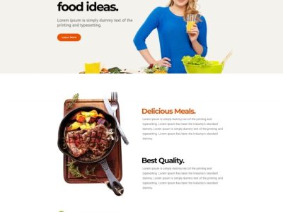 健康营养美食宣传网站html5模板源码-易站站长网