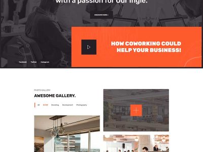 共享办公商业租赁网站html5模板源码-易站站长网