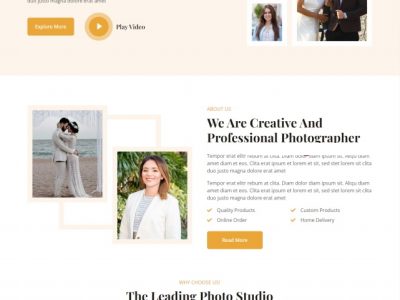 婚纱摄影工作室网站html5模板源码-易站站长网