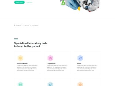 新冠疫苗研发机构网站html5模板源码-易站站长网