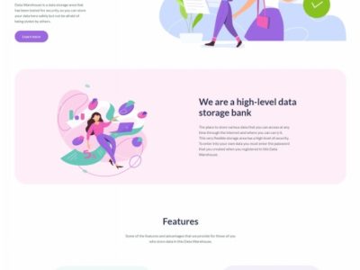 数据存储服务公司网站html5模板源码-易站站长网