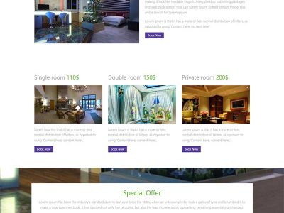 经典实用的酒店展示及预订网站模板源码-易站站长网