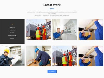 电工管道维修类静态html网页模板源码-易站站长网
