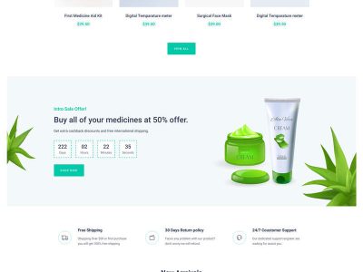 医疗保健用品电子商务HTML5模板源码-易站站长网