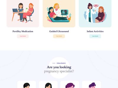 妇幼保健医疗服务Bootstrap网站模板源码-易站站长网