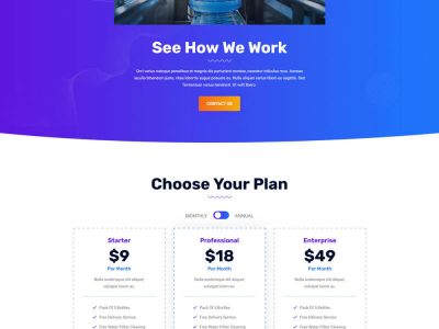 饮用水送货服务公司网站HTML模板源码-易站站长网
