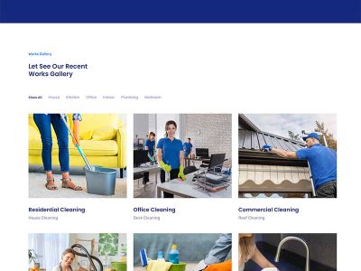 多用途的保洁家政公司官网html5模板源码-易站站长网