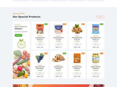 生鲜美食超市HTML5电商模板源码-易站站长网