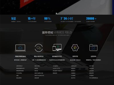 黑色大气的网络网站服务公司静态网站HTML模板源码-易站站长网