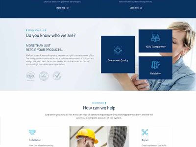 bootstrap空调电器维修服务网站静态HTML模板源码-易站站长网