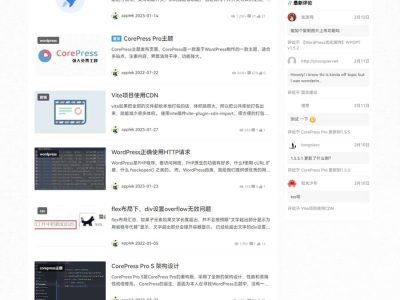 最新版CorePress v5.8.5主题域名-高颜值WordPress博客网站模板-易站站长网