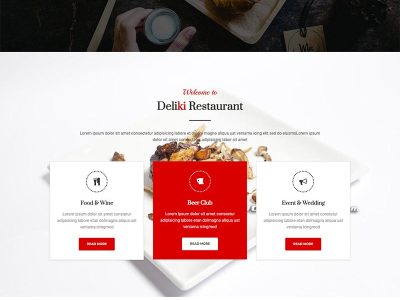 大气餐饮美食网站Bootstrap静态html网站模板源码-易站站长网