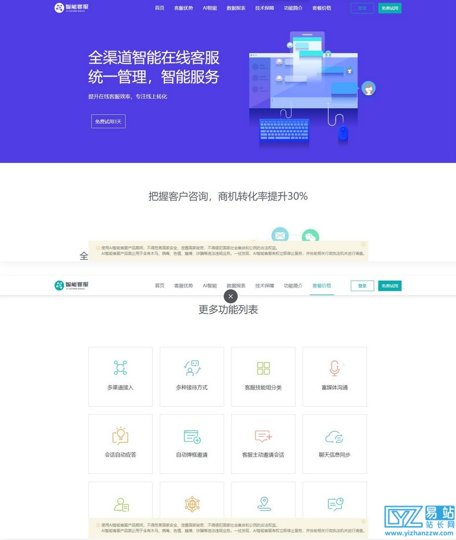 20国语言在线AI智能客服系统网站源码-领创资源站