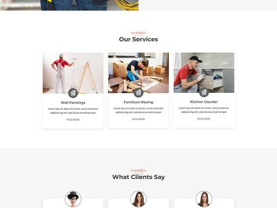 家庭维护维修服务公司网站模板源码-易站站长网