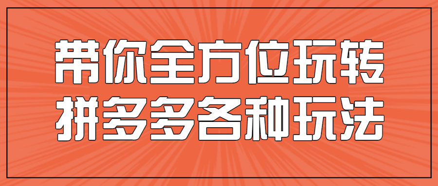 带你全方位玩转拼多多各种玩法课程-易站站长网