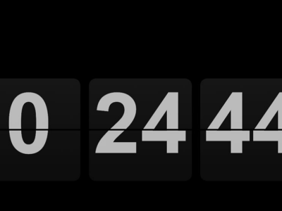 倒计时单页黑色翻页时钟HTML源码-易站站长网